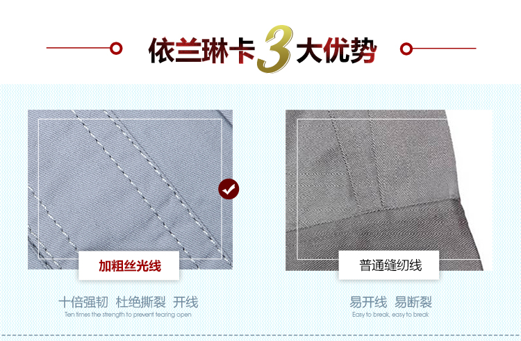 夏季涤棉细斜短袖工作服FY09